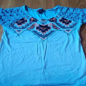 Country Western Farm Rock and Roll Cowgirl Tshirt Large